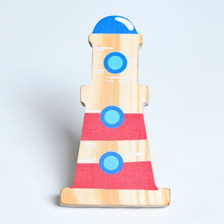 Handmade Pine Wood Lighthouse Coastal Furniture Knob